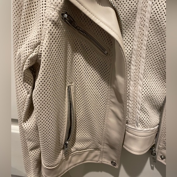 Anthropologie BLANKNYC Imelda Faux Leather Moto Jacket - Cream - Small - Picture 5 of 8